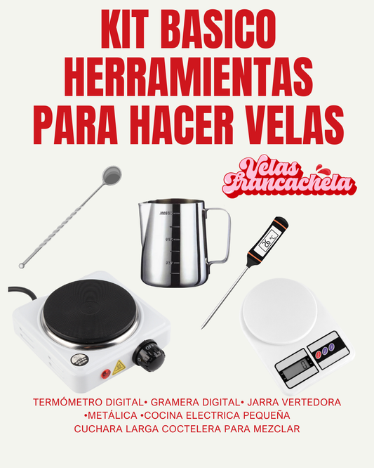 Kit básico herramientas para hacer velas